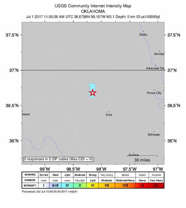 Did You Feel It? map: shaking reported by the public