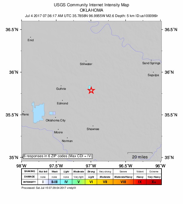Did You Feel It? map: shaking reported by the public