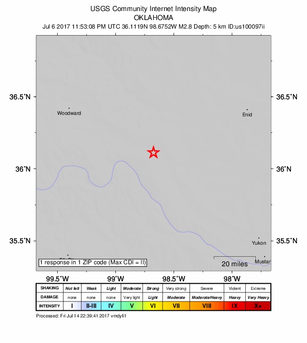 Did You Feel It? map: shaking reported by the public