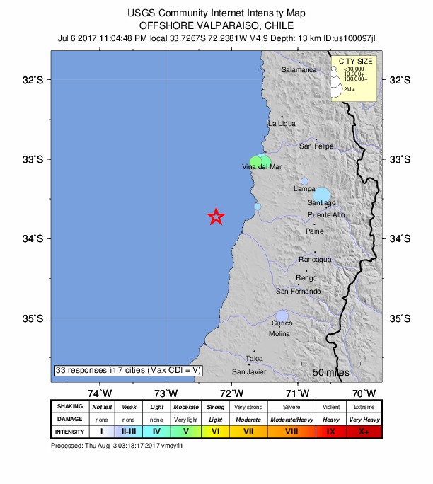 Did You Feel It? map: shaking reported by the public