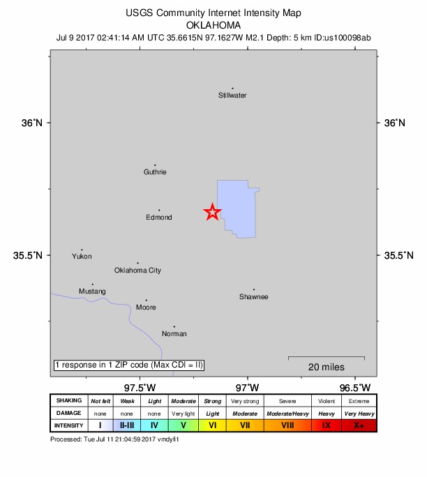 Did You Feel It? map: shaking reported by the public