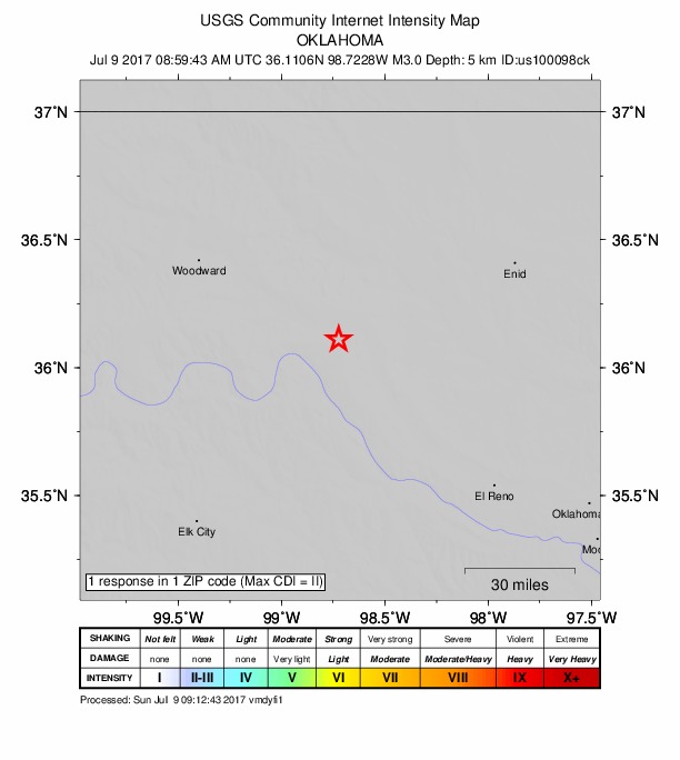 Did You Feel It? map: shaking reported by the public