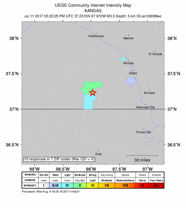 Did You Feel It? map: shaking reported by the public