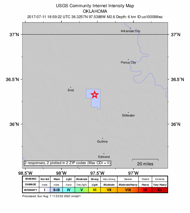 Did You Feel It? map: shaking reported by the public