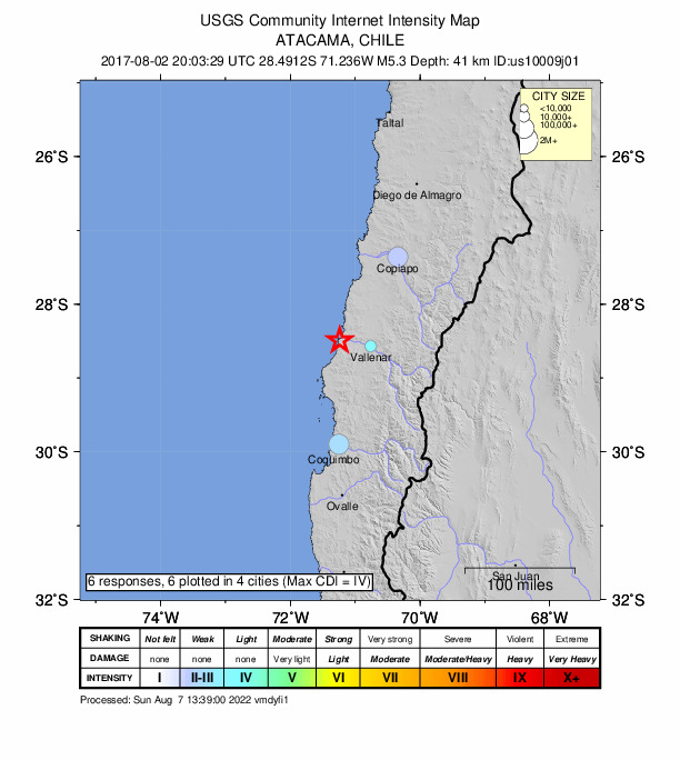 Did You Feel It? map: shaking reported by the public