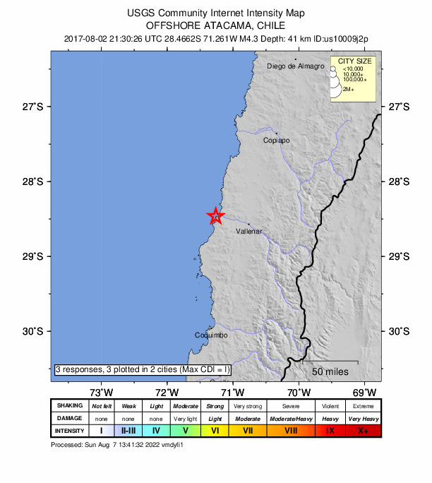 Did You Feel It? map: shaking reported by the public