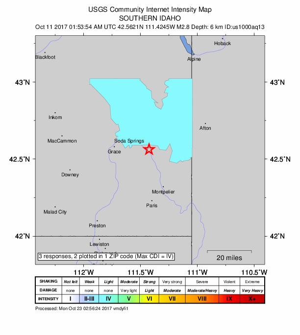 Did You Feel It? map: shaking reported by the public