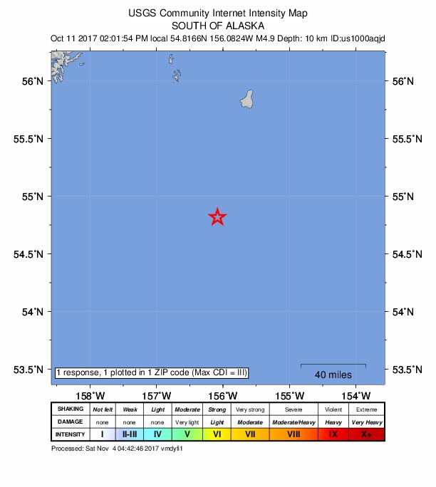 Did You Feel It? map: shaking reported by the public