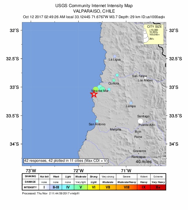 Did You Feel It? map: shaking reported by the public