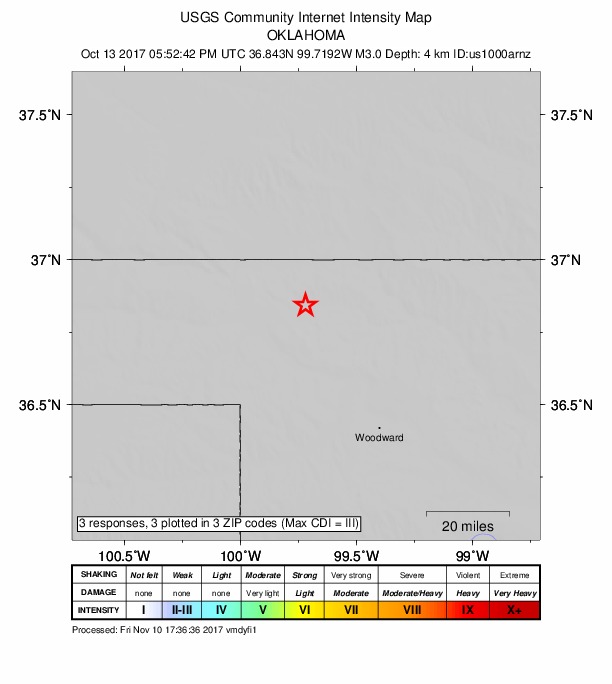 Did You Feel It? map: shaking reported by the public