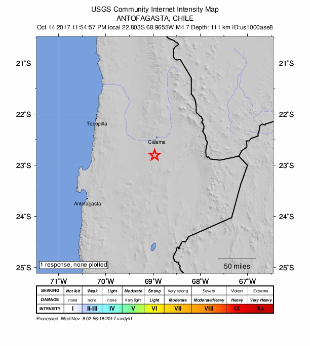 Did You Feel It? map: shaking reported by the public