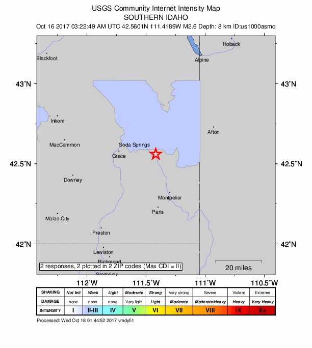 Did You Feel It? map: shaking reported by the public