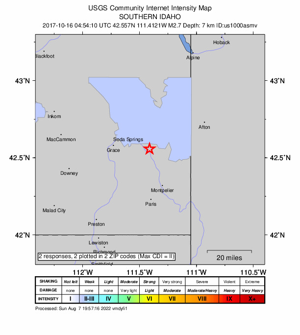 Did You Feel It? map: shaking reported by the public