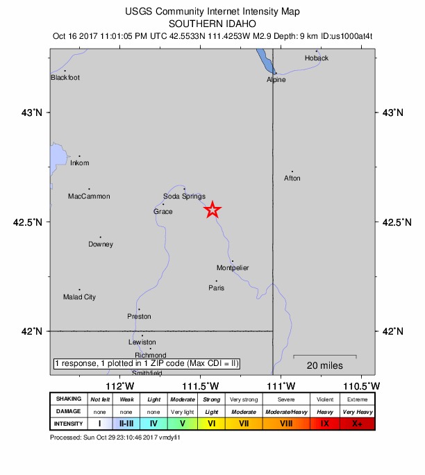 Did You Feel It? map: shaking reported by the public