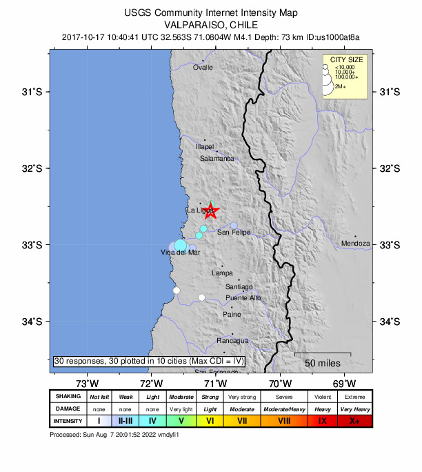 Did You Feel It? map: shaking reported by the public