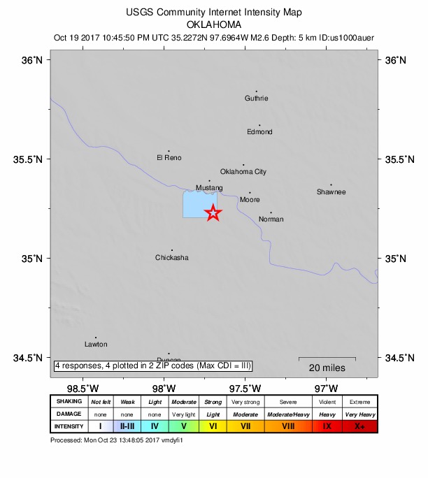 Did You Feel It? map: shaking reported by the public