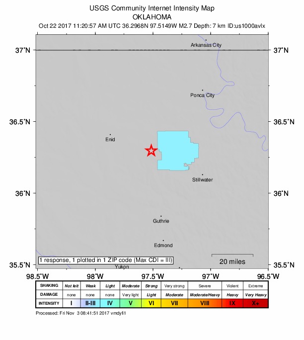 Did You Feel It? map: shaking reported by the public