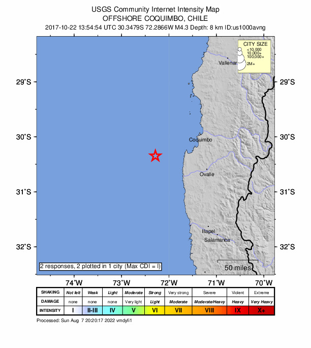 Did You Feel It? map: shaking reported by the public
