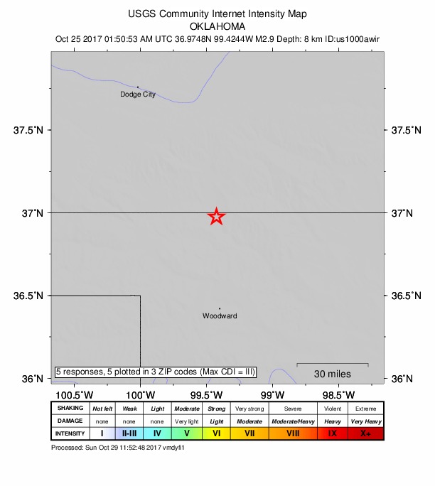 Did You Feel It? map: shaking reported by the public