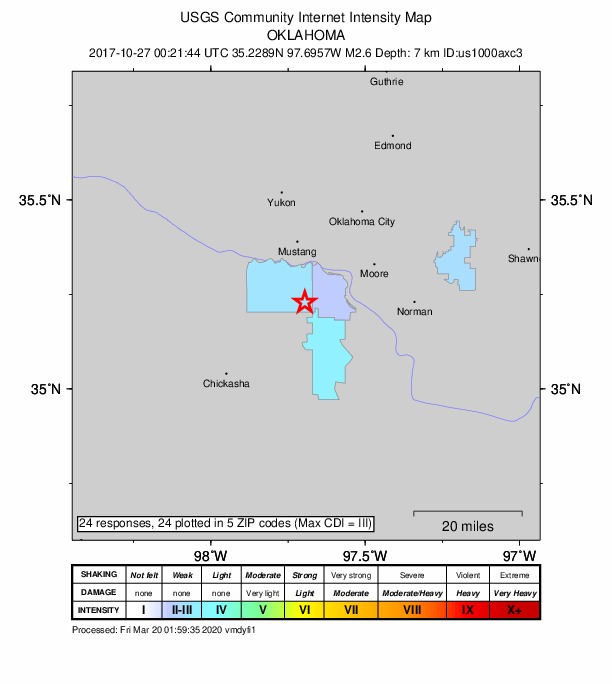 Did You Feel It? map: shaking reported by the public