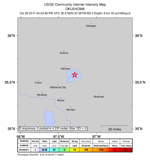 Did You Feel It? map: shaking reported by the public