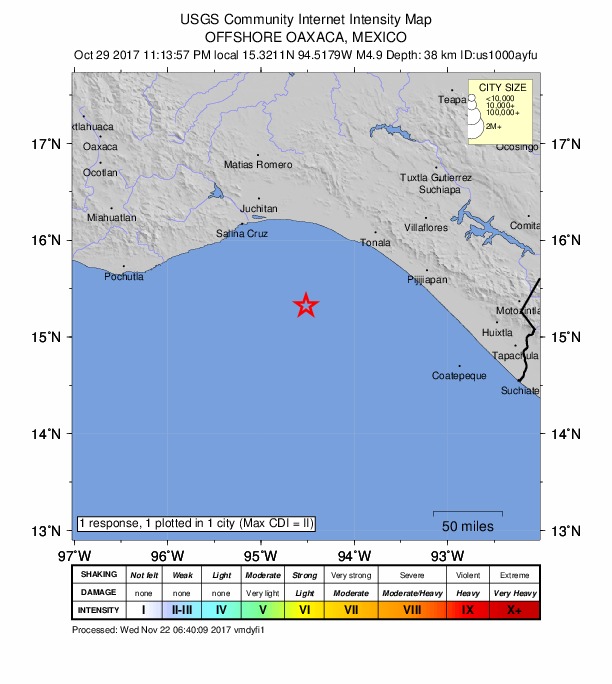 Did You Feel It? map: shaking reported by the public