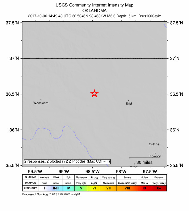 Did You Feel It? map: shaking reported by the public