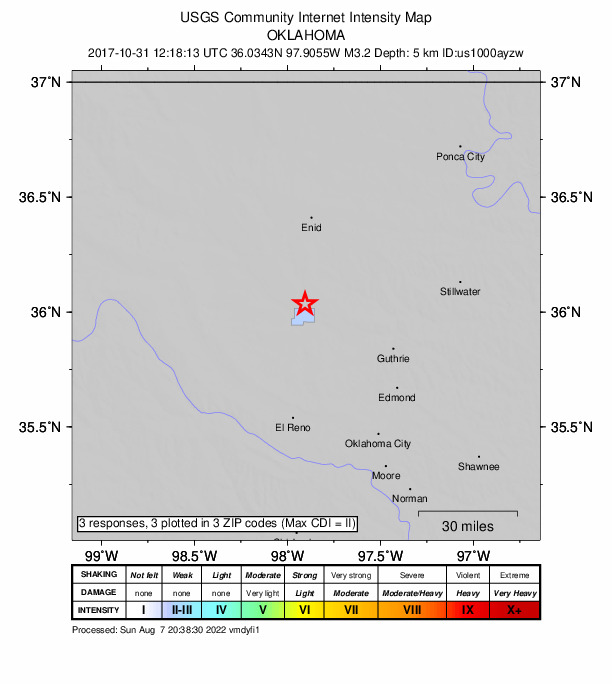 Did You Feel It? map: shaking reported by the public