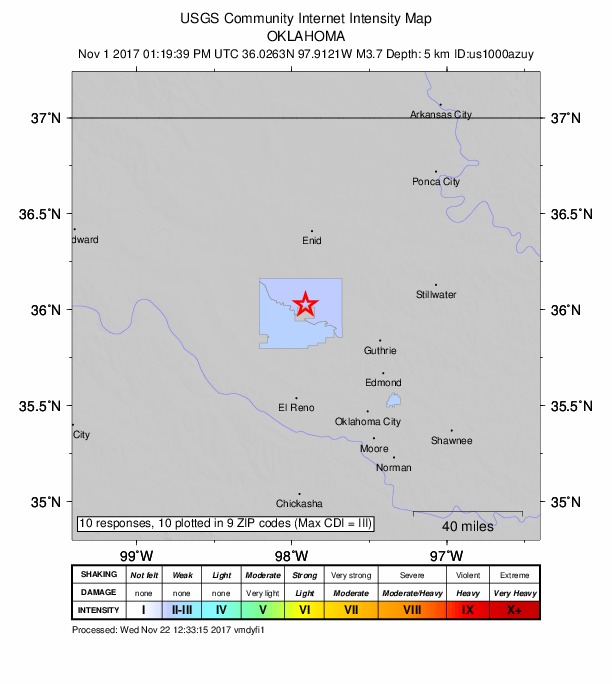 Did You Feel It? map: shaking reported by the public