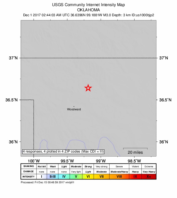 Did You Feel It? map: shaking reported by the public