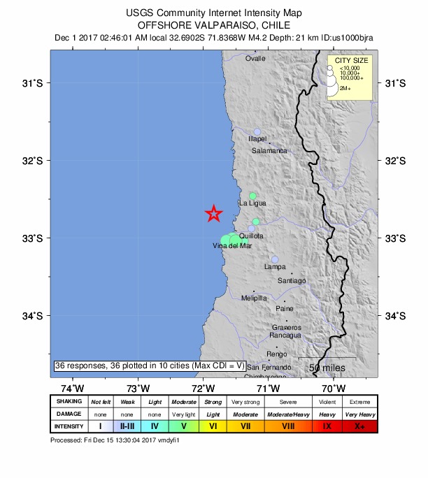 Did You Feel It? map: shaking reported by the public