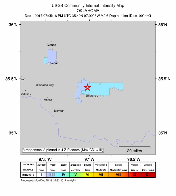 Did You Feel It? map: shaking reported by the public
