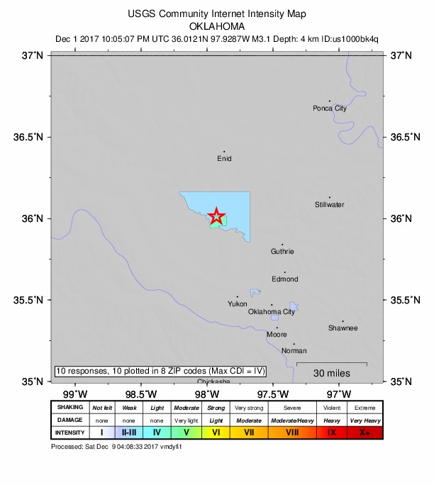 Did You Feel It? map: shaking reported by the public