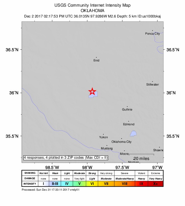 Did You Feel It? map: shaking reported by the public