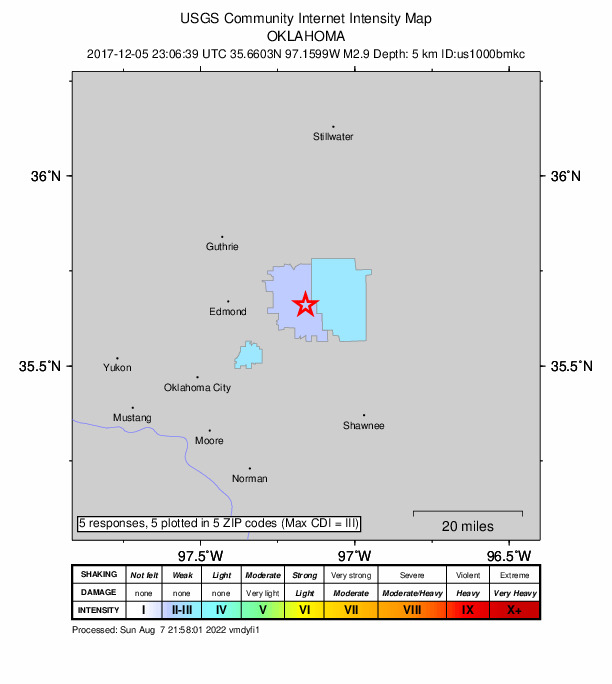 Did You Feel It? map: shaking reported by the public
