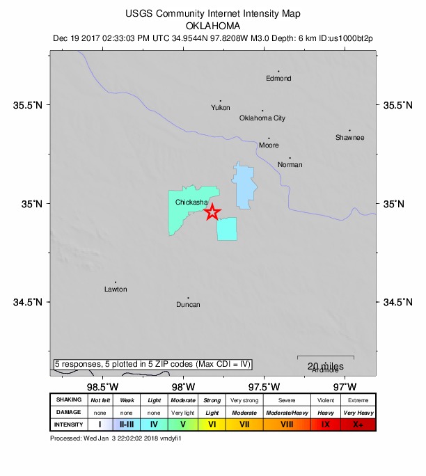 Did You Feel It? map: shaking reported by the public