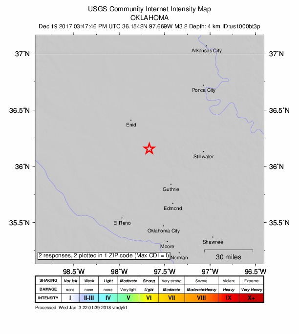 Did You Feel It? map: shaking reported by the public
