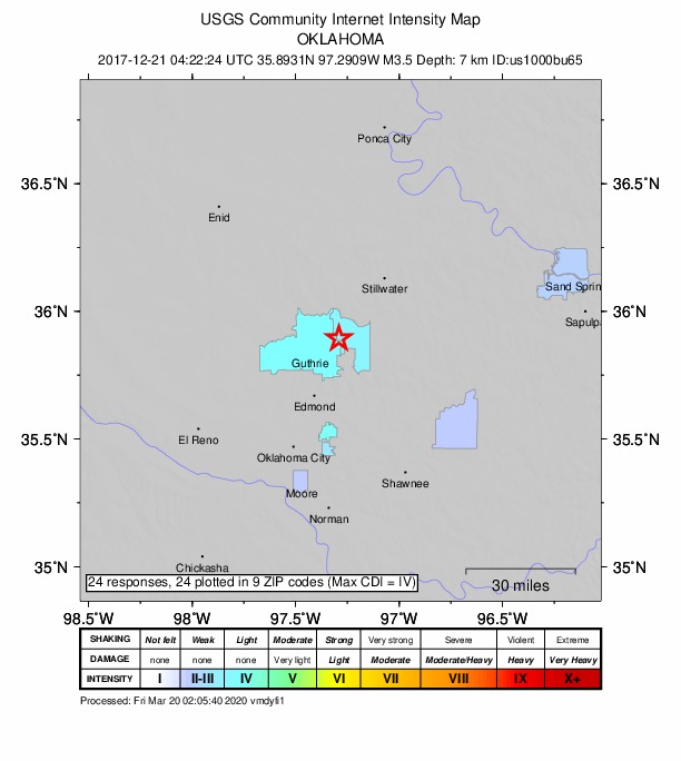 Did You Feel It? map: shaking reported by the public