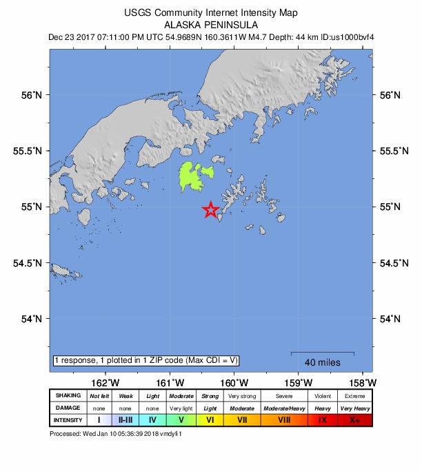 Did You Feel It? map: shaking reported by the public