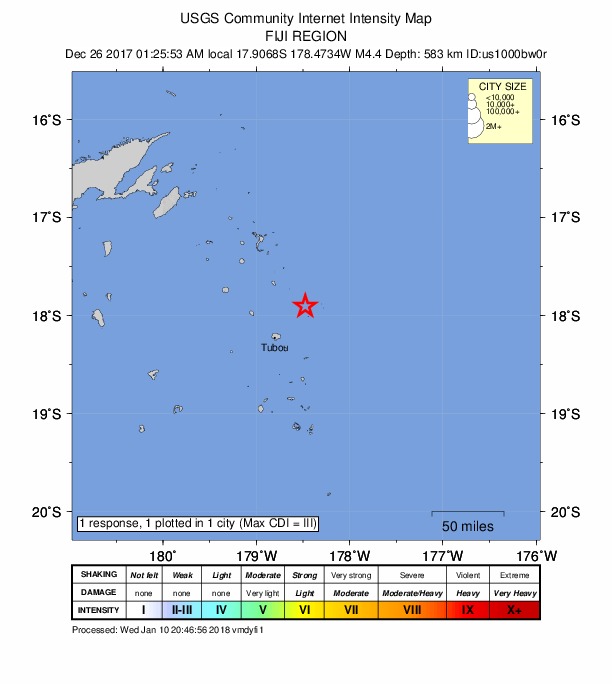 Did You Feel It? map: shaking reported by the public