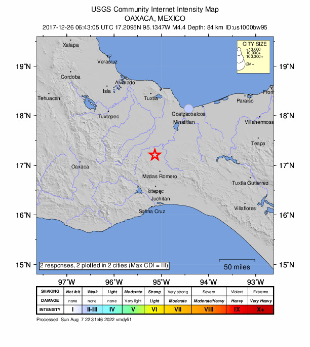Did You Feel It? map: shaking reported by the public