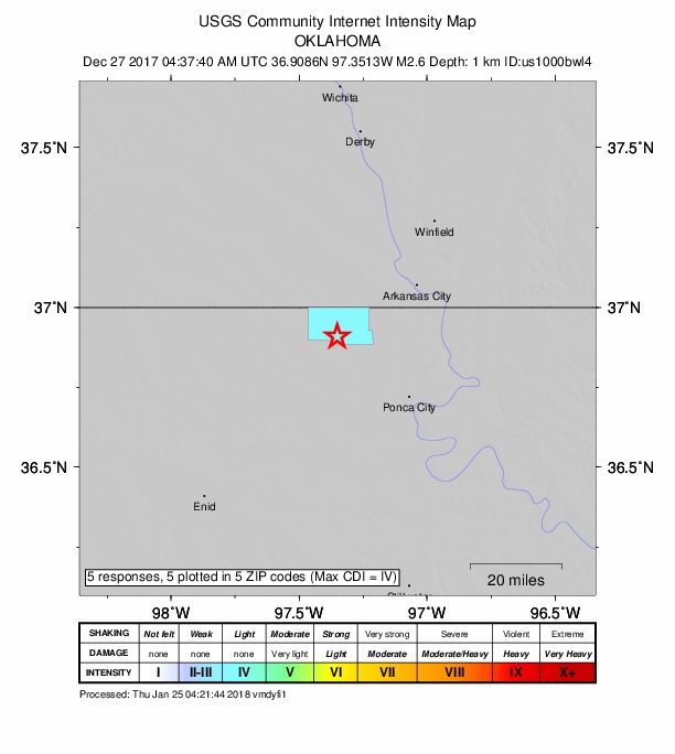 Did You Feel It? map: shaking reported by the public
