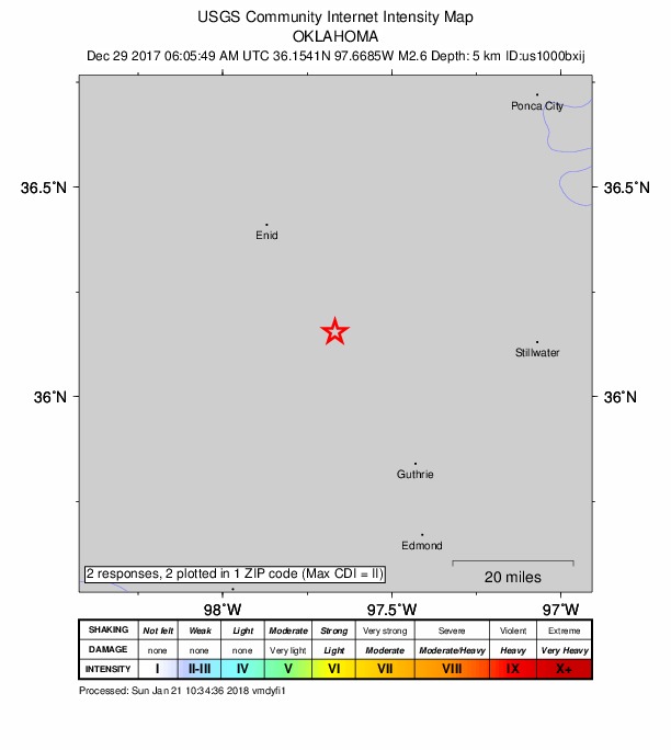 Did You Feel It? map: shaking reported by the public