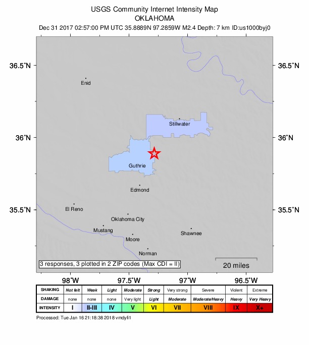 Did You Feel It? map: shaking reported by the public