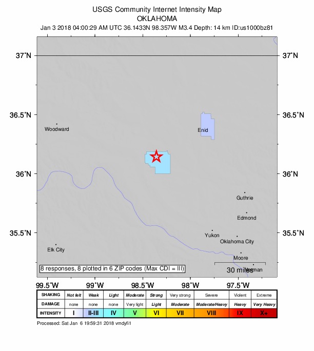 Did You Feel It? map: shaking reported by the public