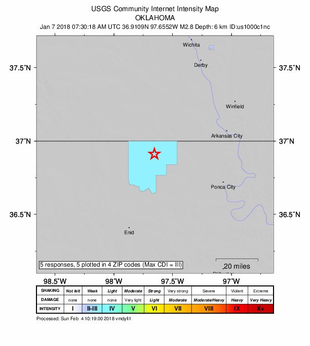 Did You Feel It? map: shaking reported by the public