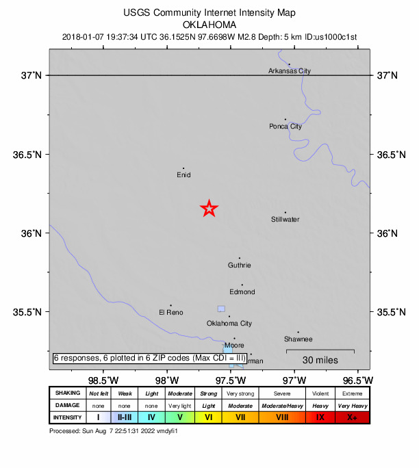Did You Feel It? map: shaking reported by the public