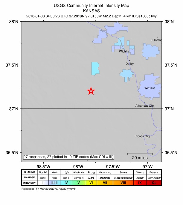 Did You Feel It? map: shaking reported by the public
