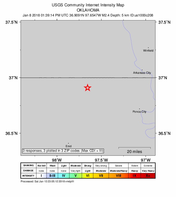 Did You Feel It? map: shaking reported by the public