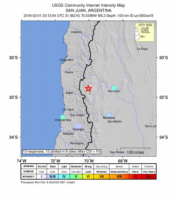 Did You Feel It? map: shaking reported by the public